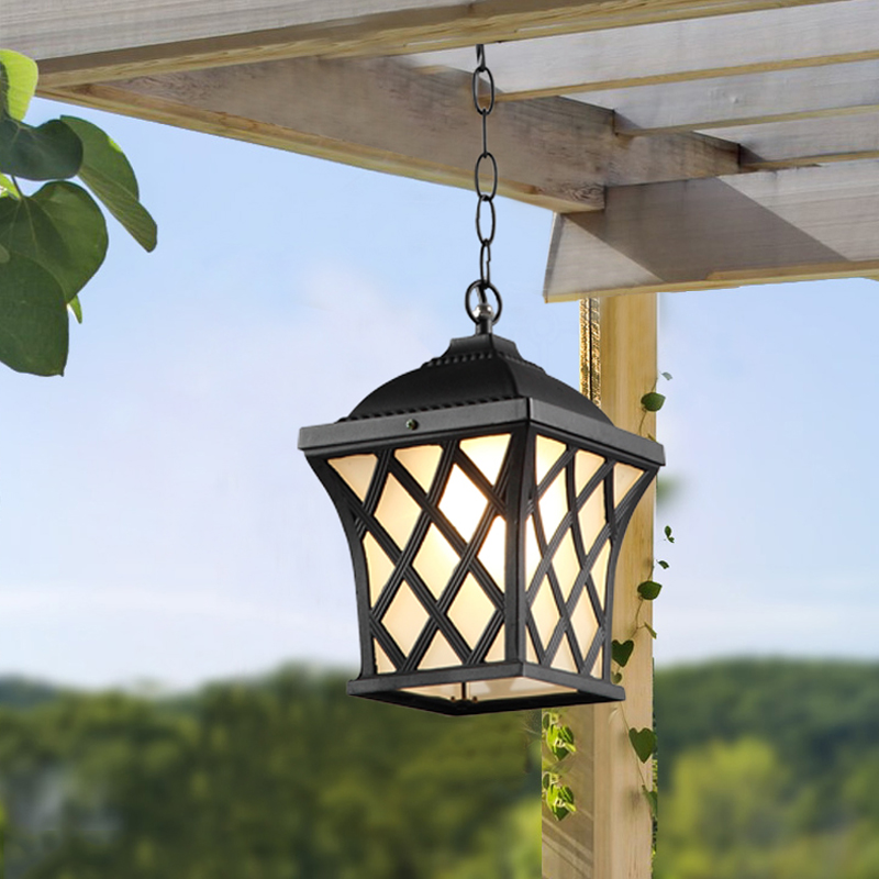 Outdoor Lighting Chandelier - Europejskie Retro Wodoodporne Lampy Wiszące LED,