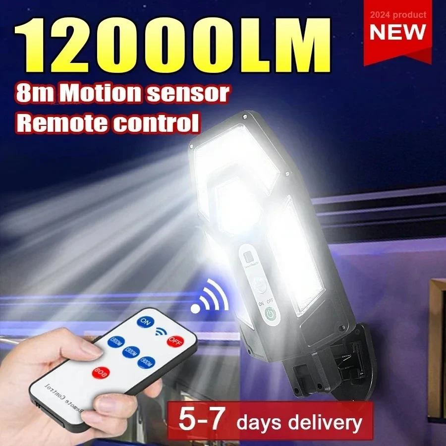 Outdoor Lighting On House - Mocna lampa solarna ścienna 12000LM z
