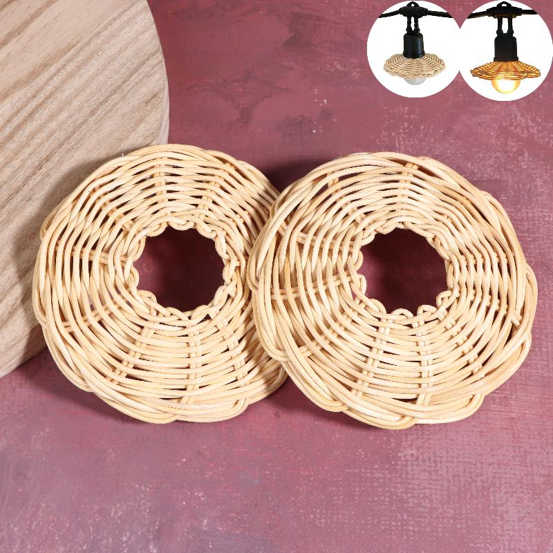 Outdoor Lighting Chandelier - 2 szt. Ręcznie pleciony abażur z