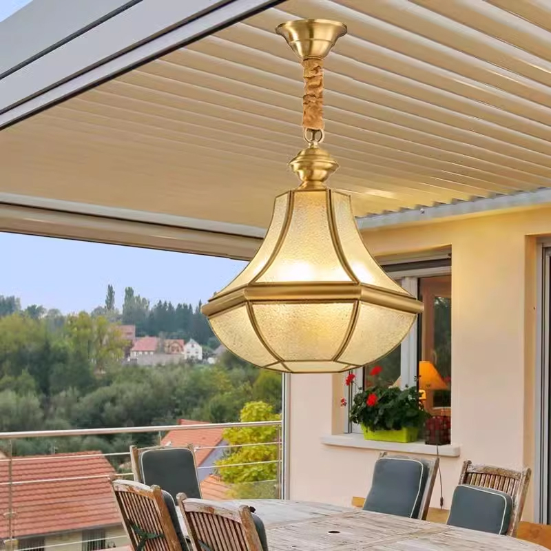 Outdoor Lighting Chandelier - Zewnętrzna wodoodporna lampa wisząca z pełnej