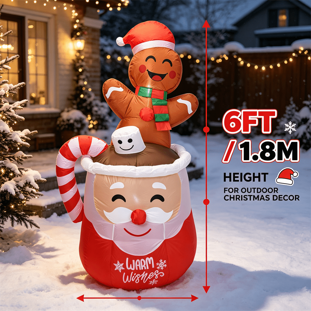6-stopowa dmuchana dekoracja ś – Xmas Outdoor Lighting Decorations recenzja i cena