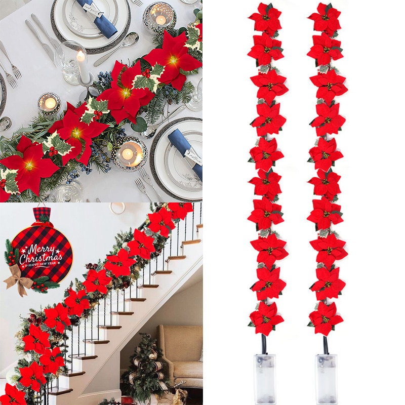 2/3m Boże Narodzenie Poinsetti – Xmas Outdoor Lighting Decorations recenzja i cena