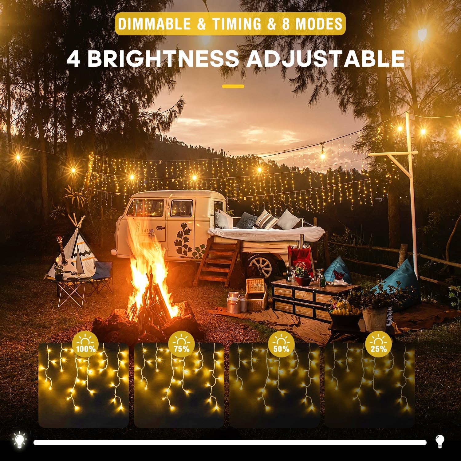 Solarne lampki sopelki, zewnęt – Xmas Outdoor Lighting Decorations recenzja i cena